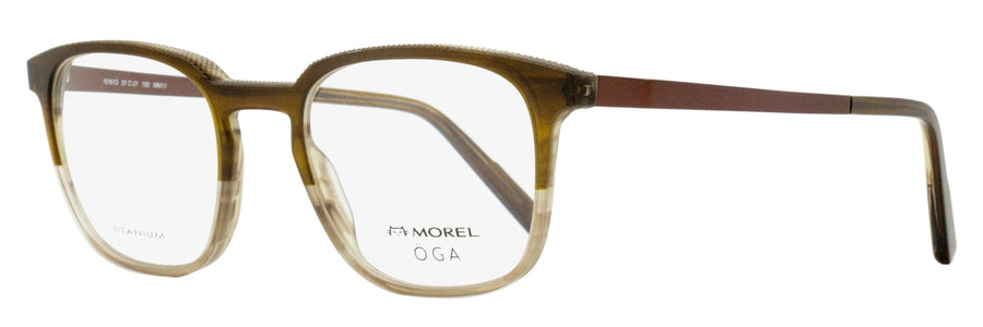 Morel Oga Kontur Eyeglasses 10161o Mm11 Brown Melange 51mm Plastic (acetate)/titanium