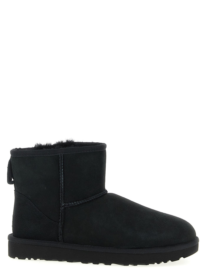 Classic Mini II ankle boots Black Sheepskin Cow Leather Boots