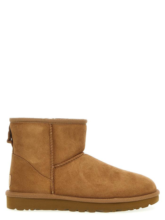 Classic Mini Ii Ankle Boots Brown Sheepskin Cow Leather Boots