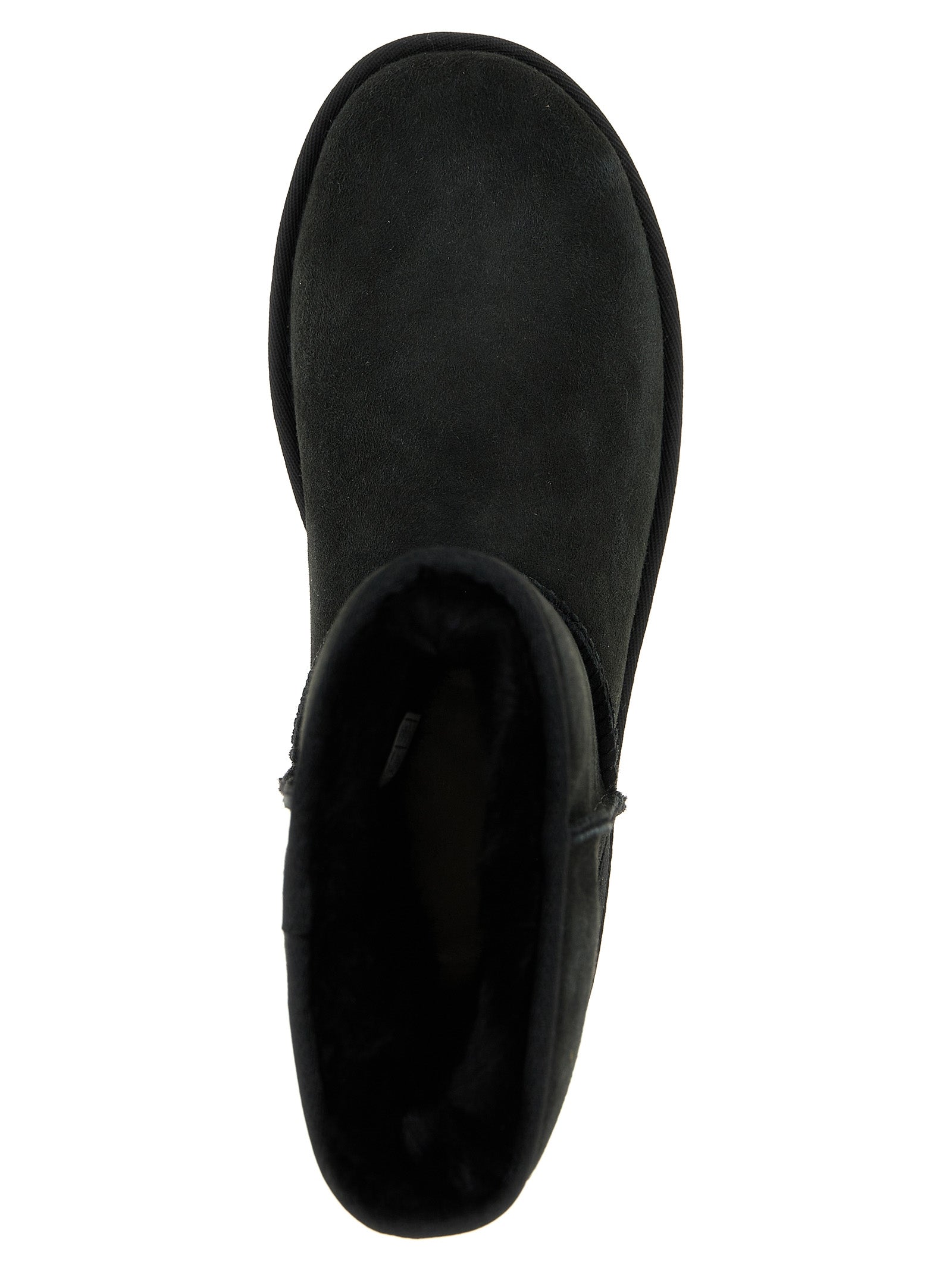 Classic Short II boots Black Sheepskin Cow Leather Boots, Ankle