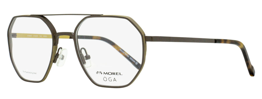 Morel Oga Skiva Eyeglasses 10164o Md09 Dark Bronze-Brown 51mm Bronze/brown Titanium/plastic (acetate)