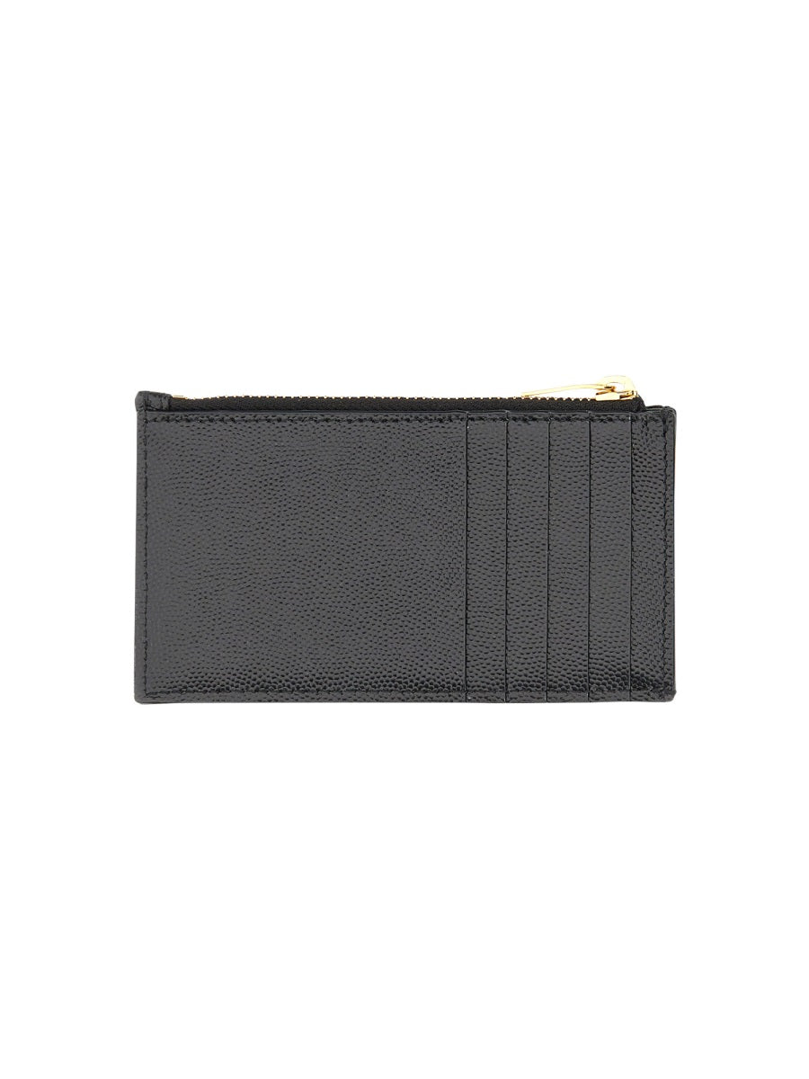 Card Holder Cassandre Black Calfskin Clutch Bags