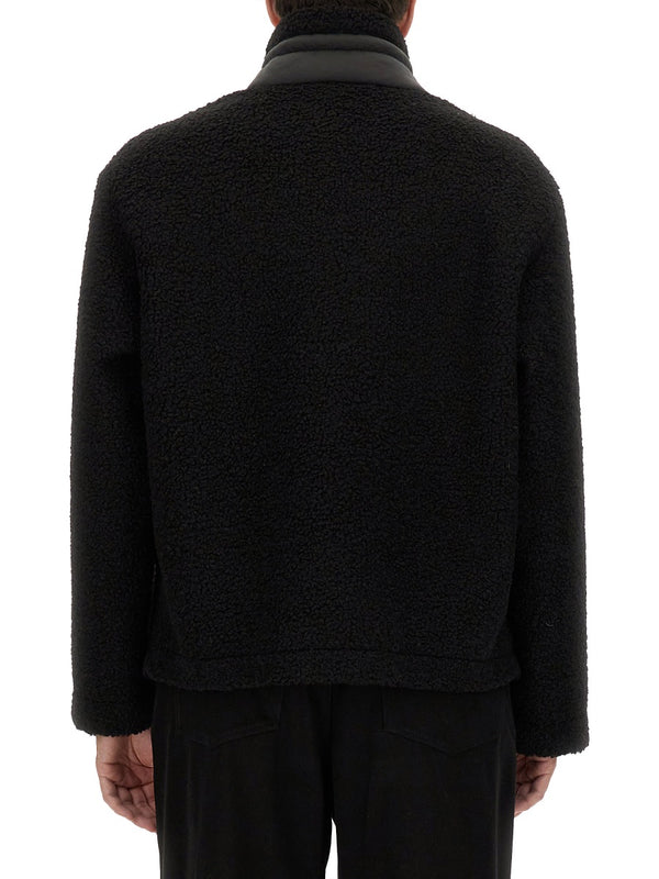 Jacket With Zip Black Polyester