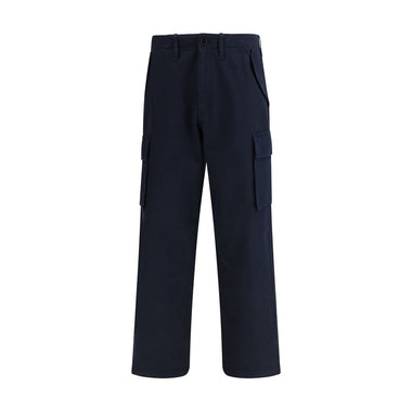 Burberry Check Cargo Pants — Navy