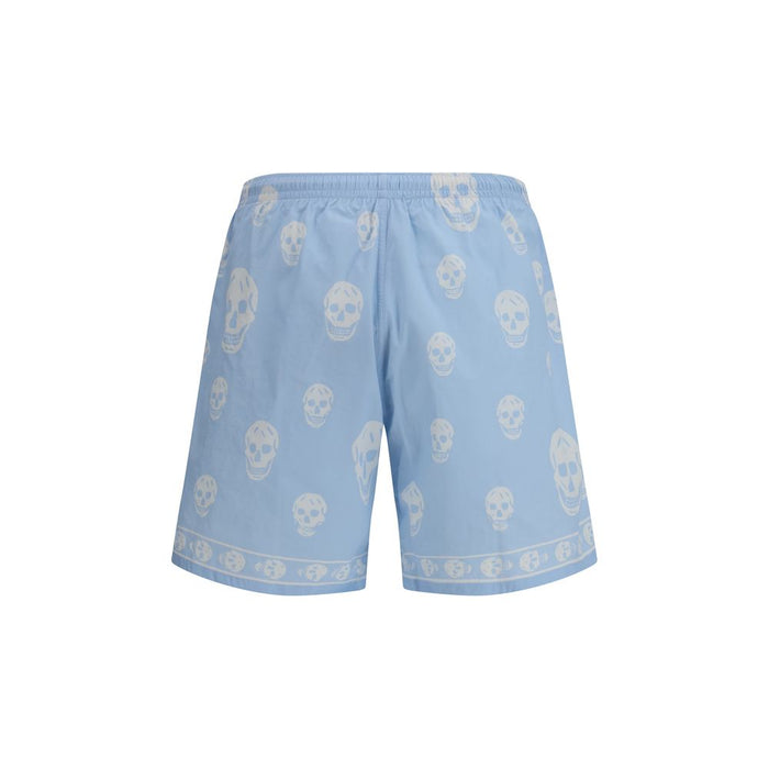 Alexander McQueen 100% Polyamide shorts in blue — view 2