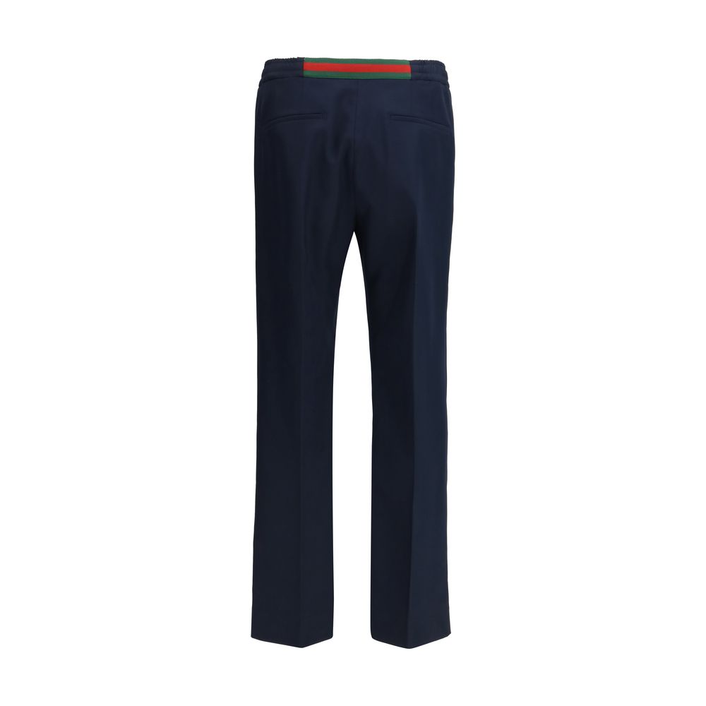 Gucci 100% Polyester trousers in navy — view 2