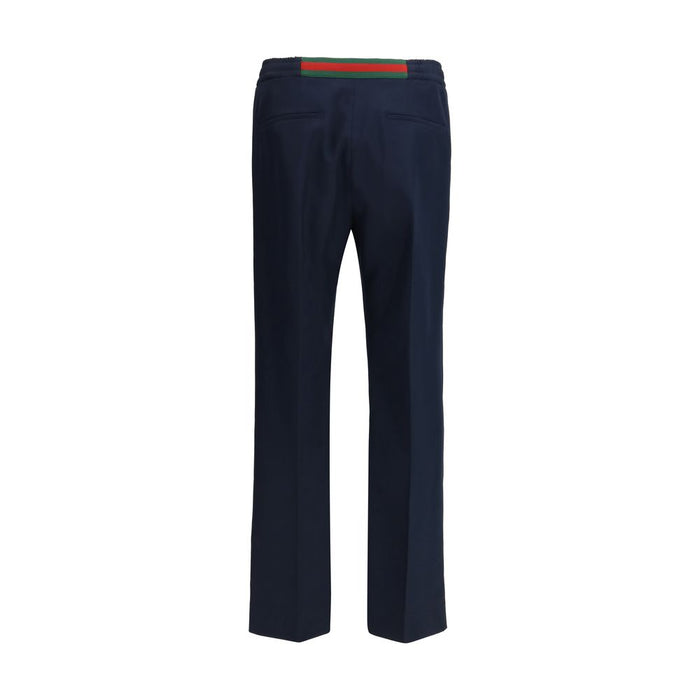 Gucci 100% Polyester trousers in navy — view 2