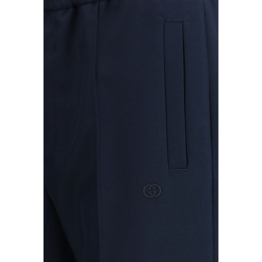 Gucci 100% Polyester trousers in navy — view 3