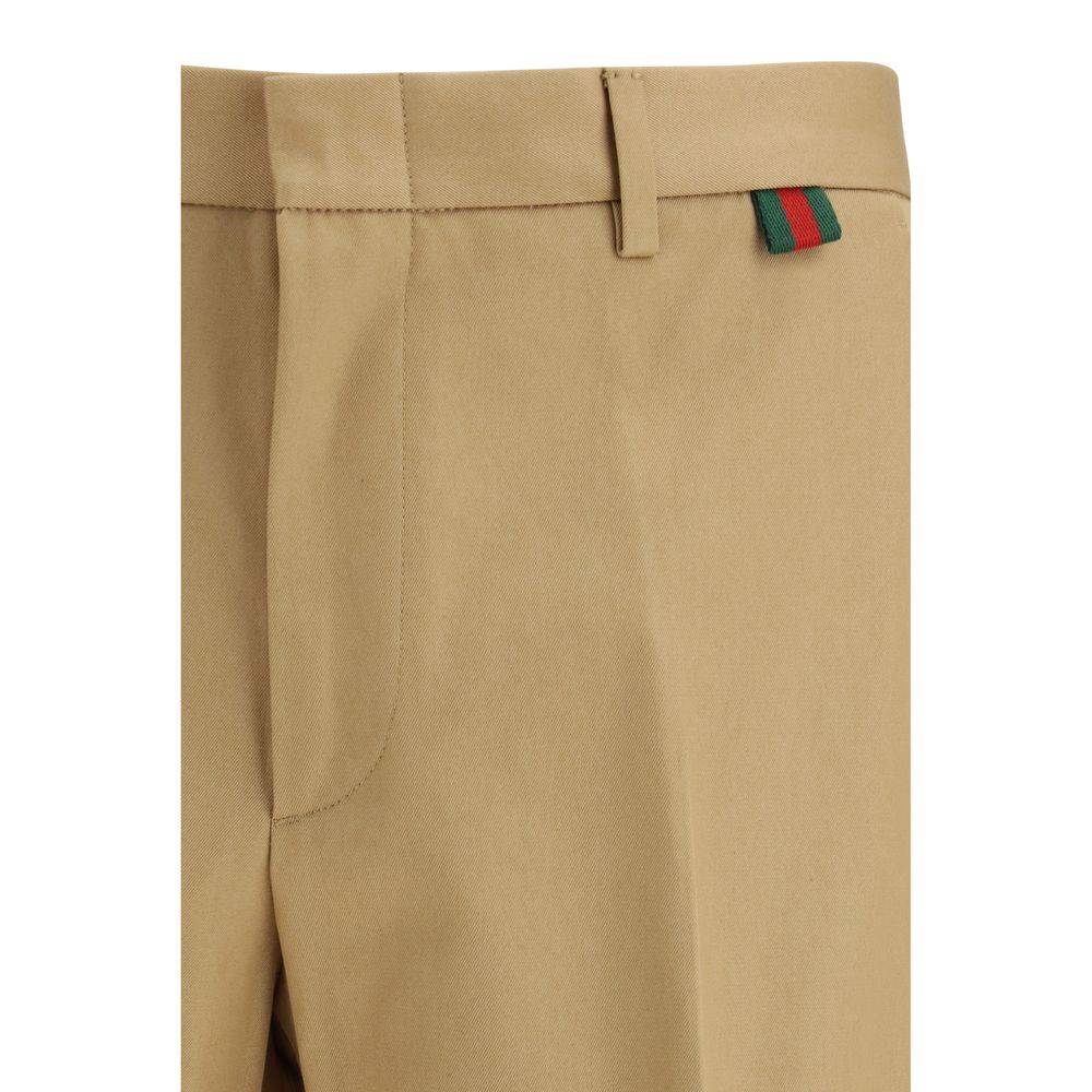 Gucci 100% Cotton trousers in beige — view 3