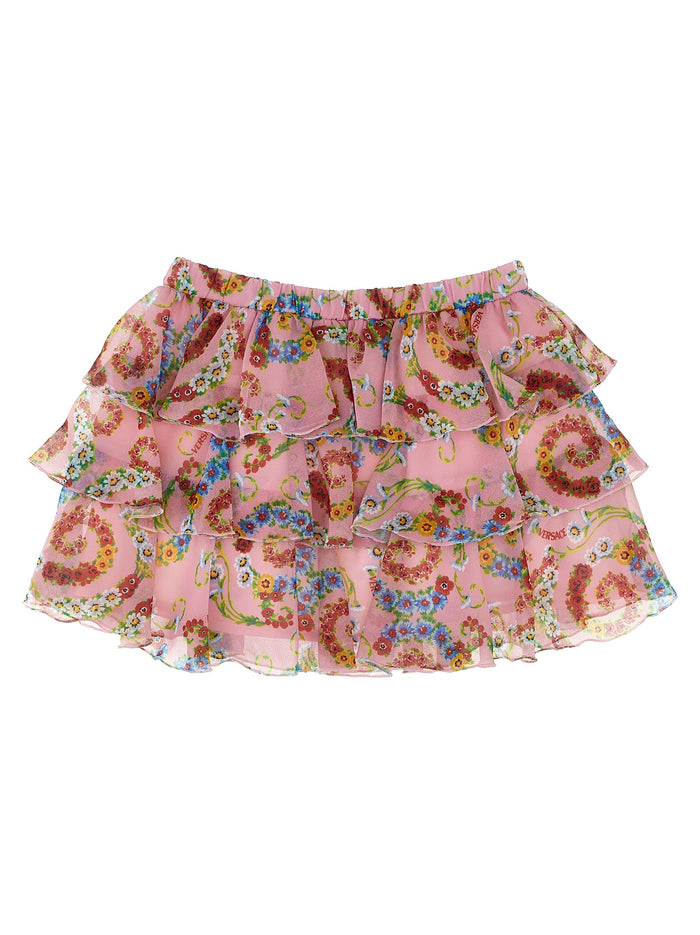Geo Poly Barocco Flower skirt Multicolor Polyester