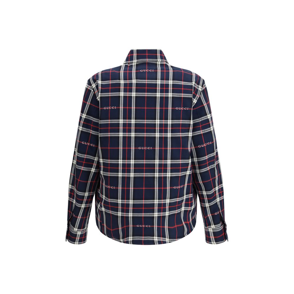 Gucci Outer 100% Cotton shirt in navy — view 2