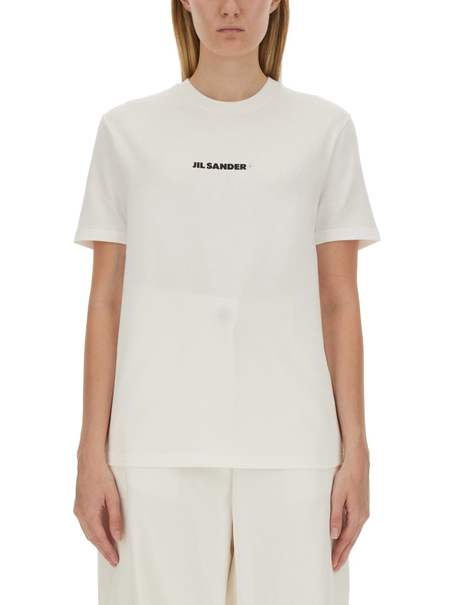 T-Shirt With Logo White Cotton T-shirts