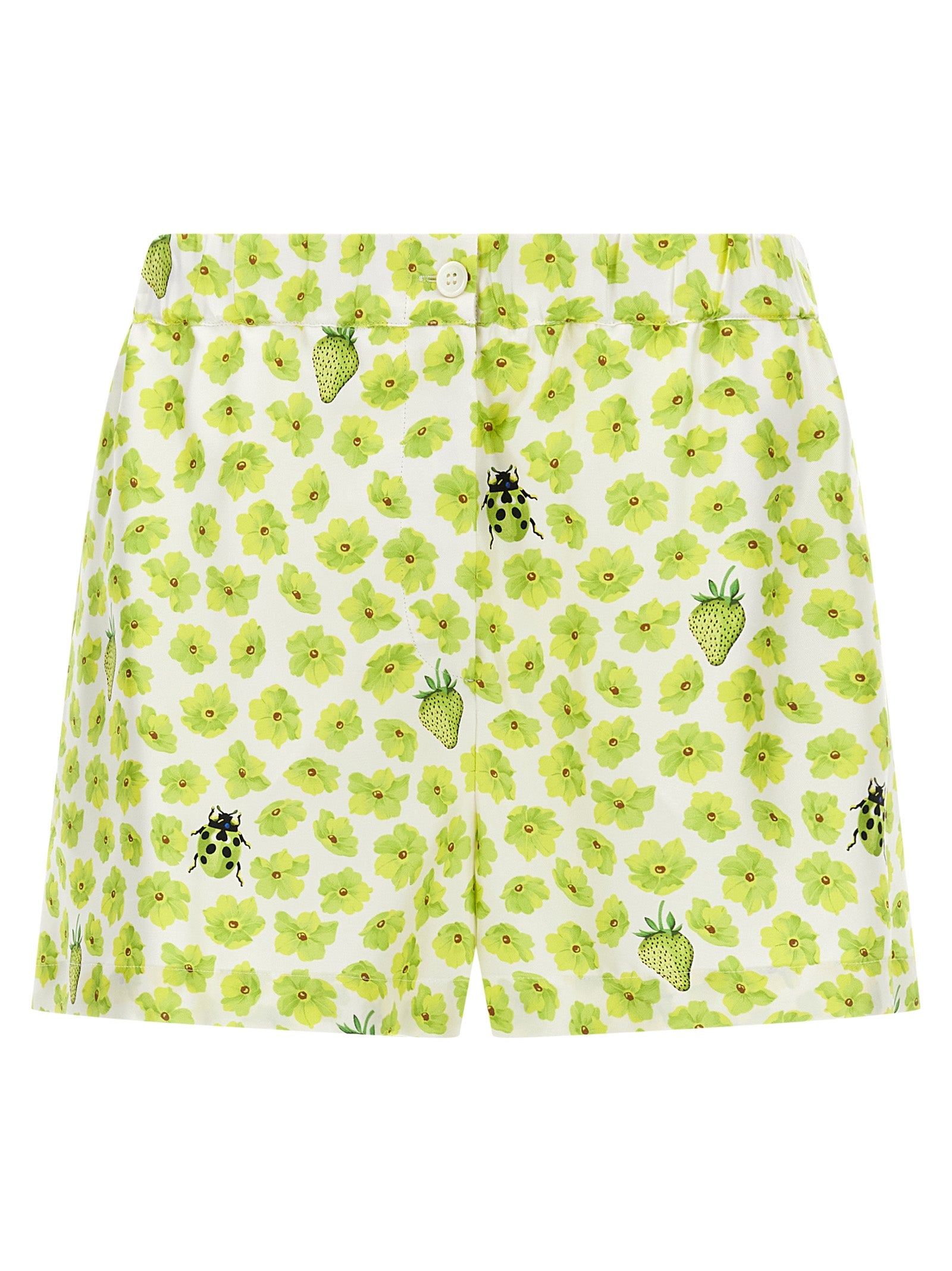 Strawberry Garden shorts Multicolor Silk Bermuda