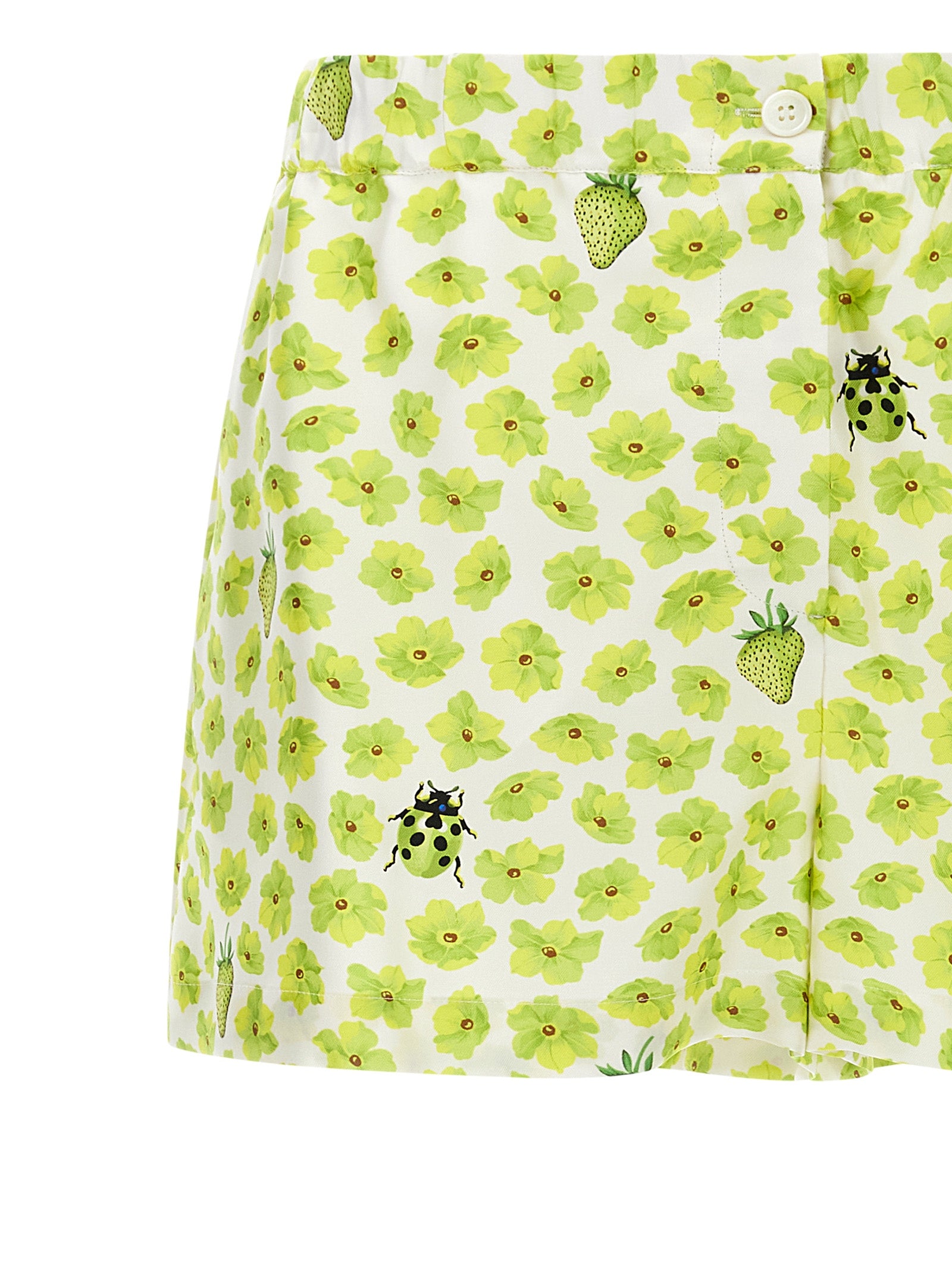 Strawberry Garden shorts Multicolor Silk Bermuda