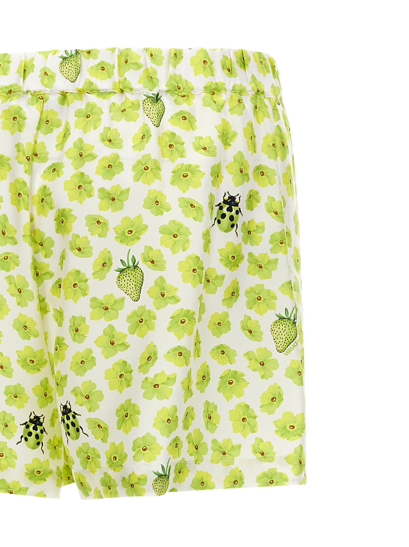 Strawberry Garden shorts Multicolor Silk Bermuda