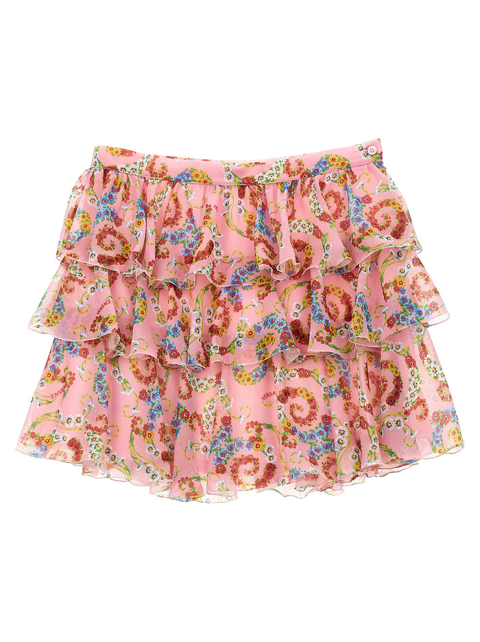Geo Poly Barocco Flower skirt Multicolor Polyester