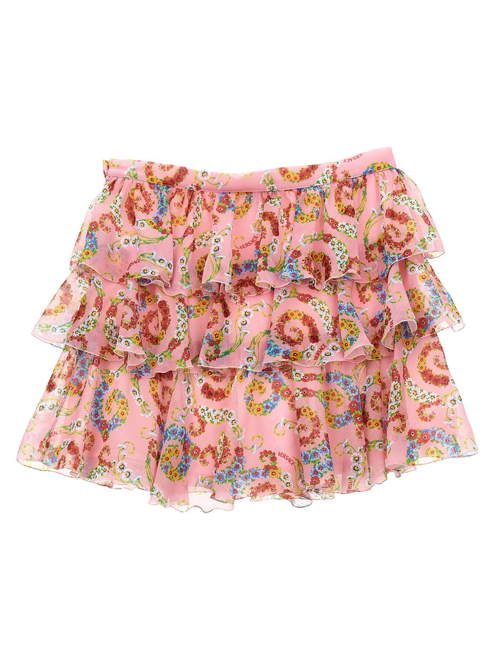 Geo Poly Barocco Flower skirt Multicolor Polyester