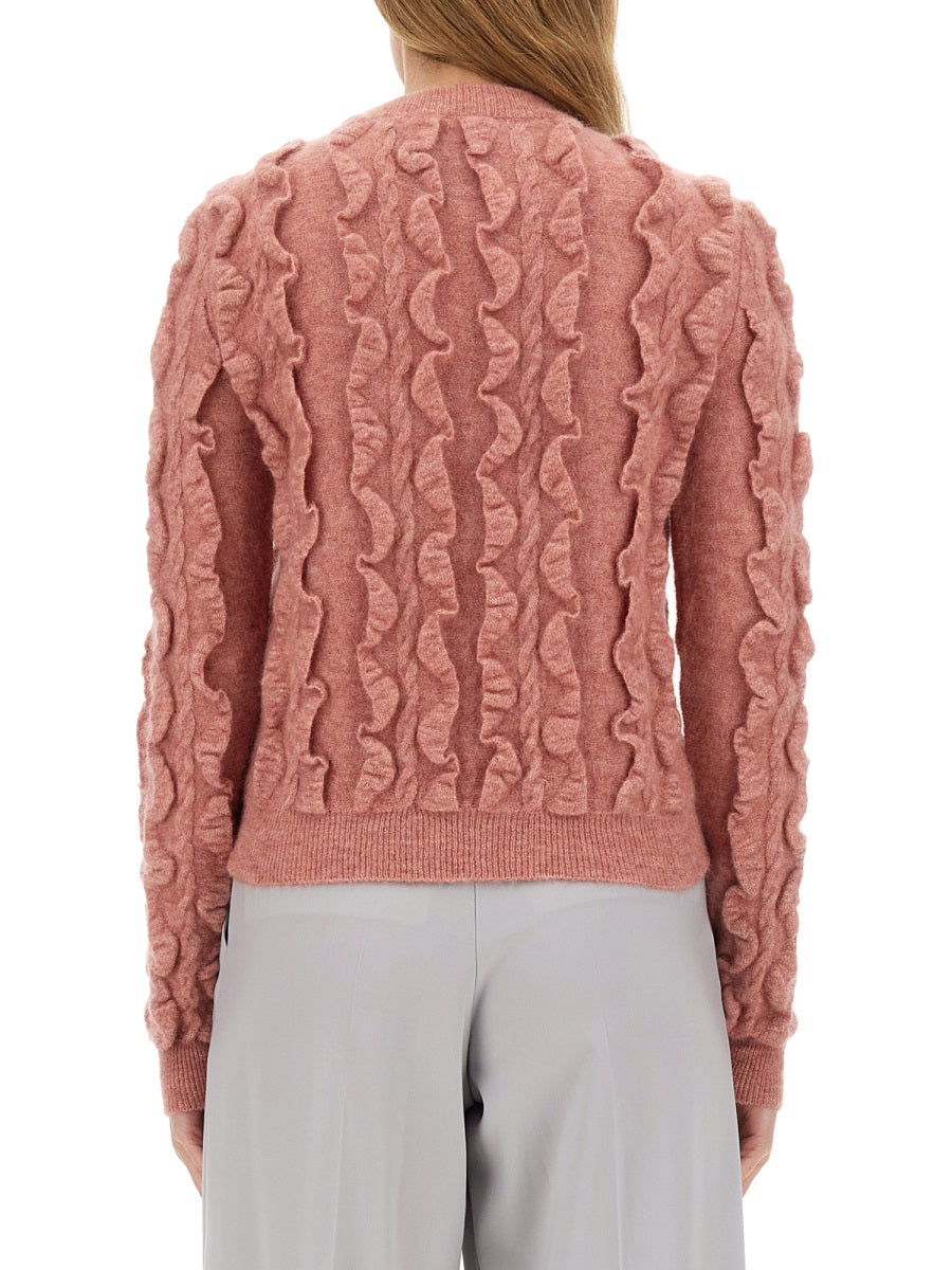 Wool Blend Sweater Pink Virgin Merinos Jumpers