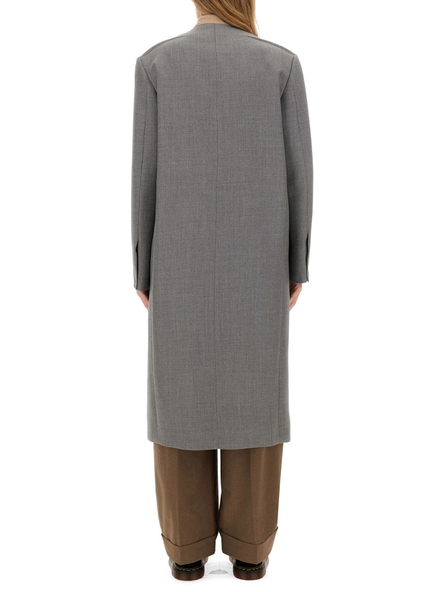 Wool Coat Grey Virgin Trench & Raincoats