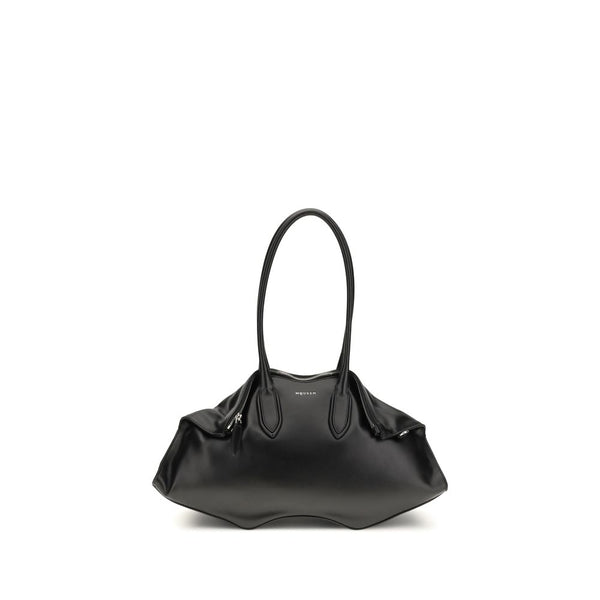 Alexander McQueen 100% Calf Leather Bos Taurus shoulder bag in black