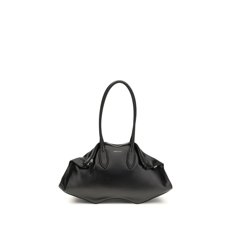 Alexander McQueen 100% Calf Leather Bos Taurus shoulder bag in black