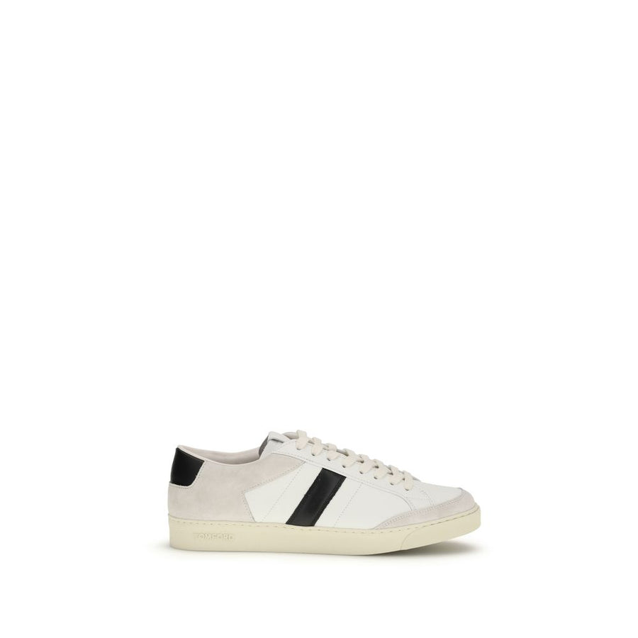 Tom Ford Upper 100% Calf Leather Bos Taurus sneaker in white