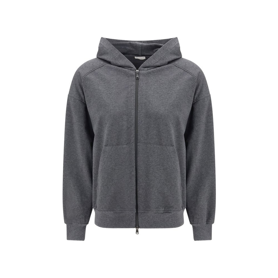Brunello Cucinelli 98% Cotton hoodie in gray