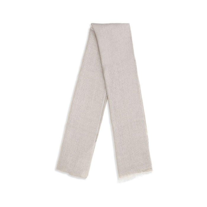 Brunello Cucinelli 55% Cashmere scarf in beige — view 2
