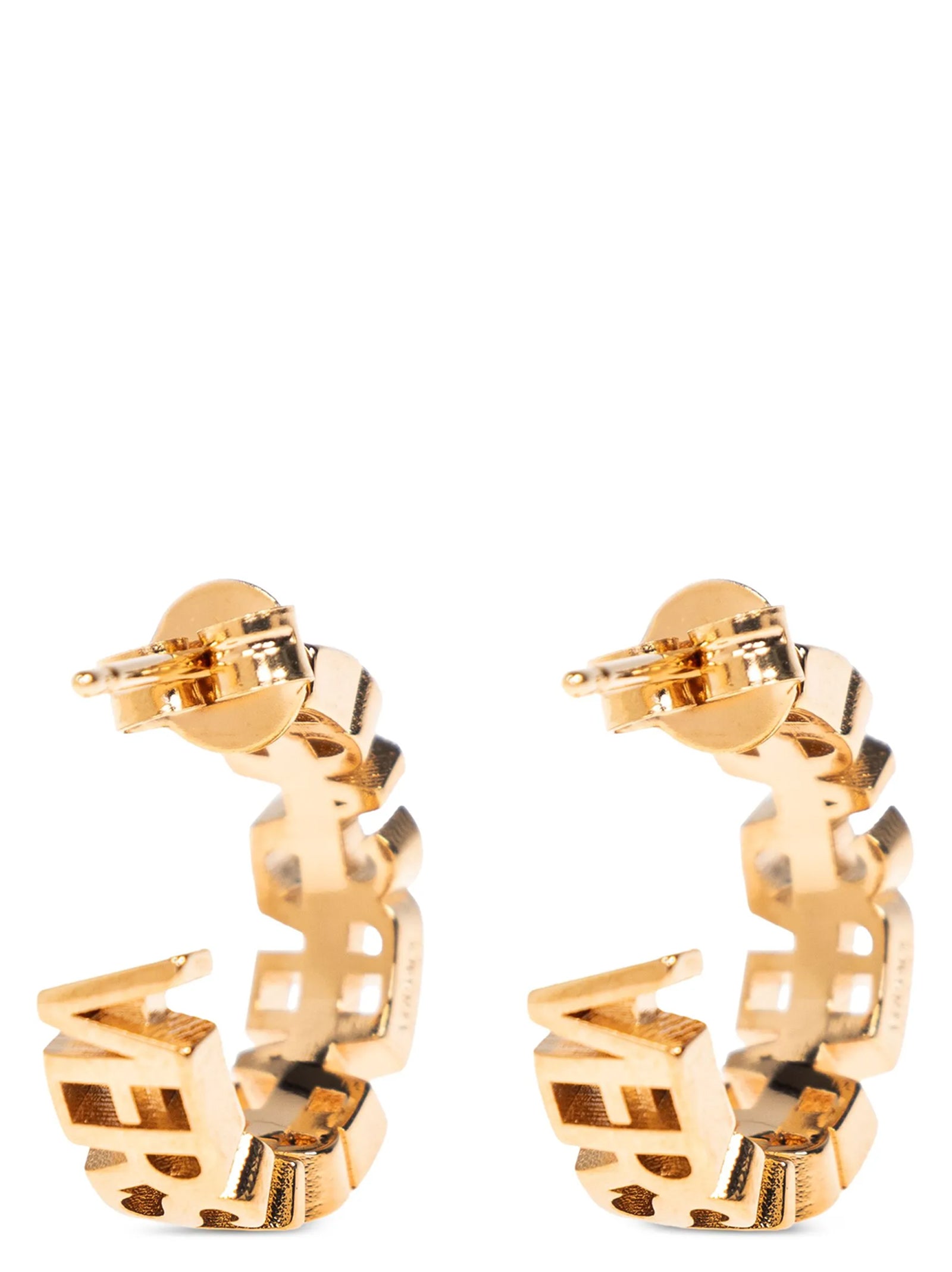 Versace Logo earrings Gold Metal Jewelry