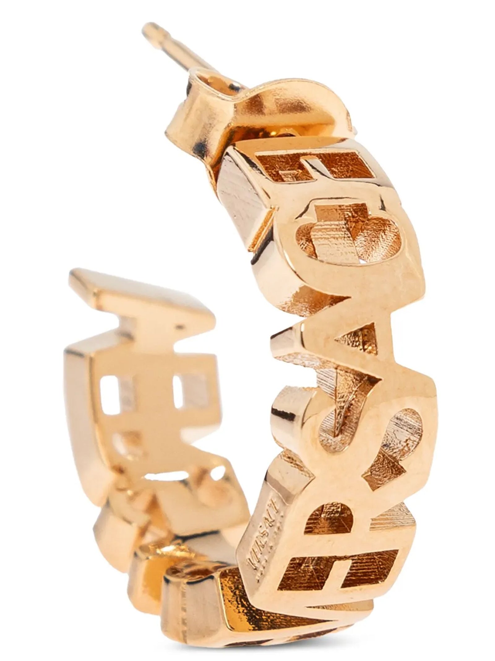 Versace Logo earrings Gold Metal Jewelry