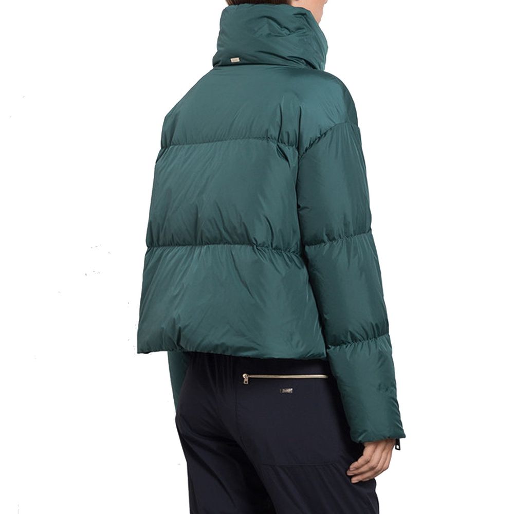 Herno 100% Polyamide shell down jacket in green — view 3