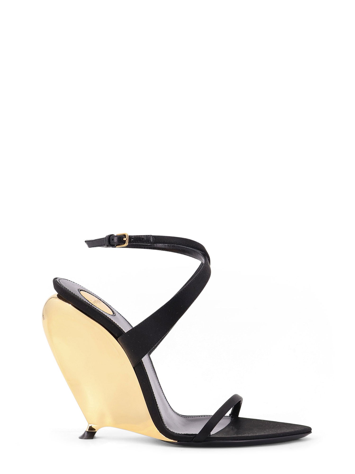 Saint Laurent Sandals Black Satin