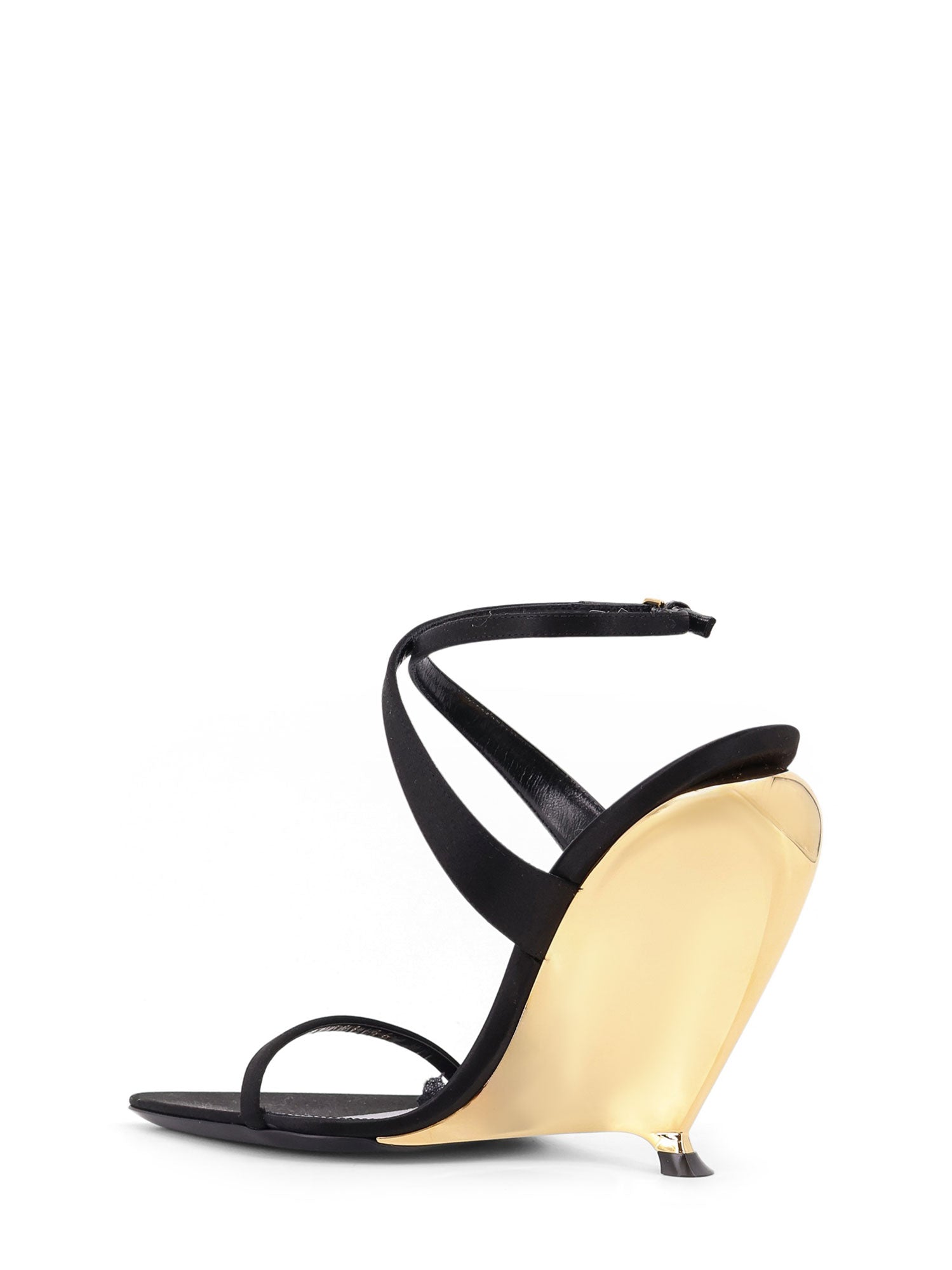 Saint Laurent Sandals Black Satin