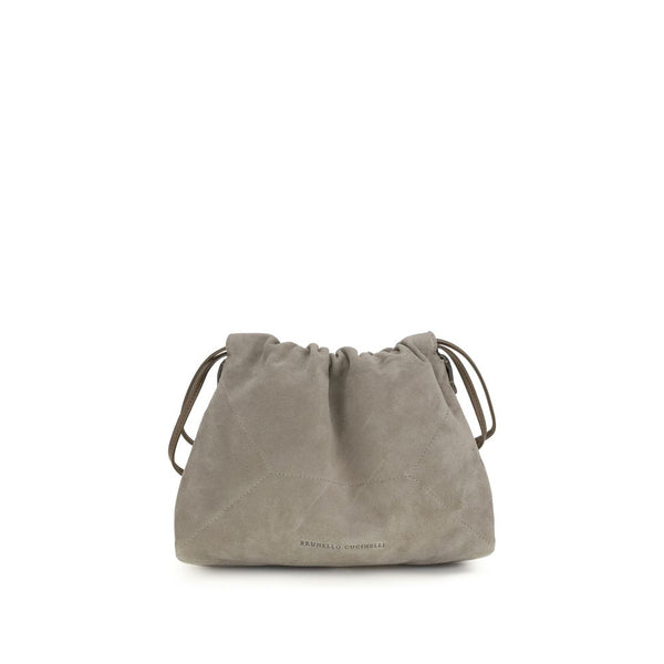 Brunello Cucinelli 100% Calf Leather Bos Taurus clutch in gray