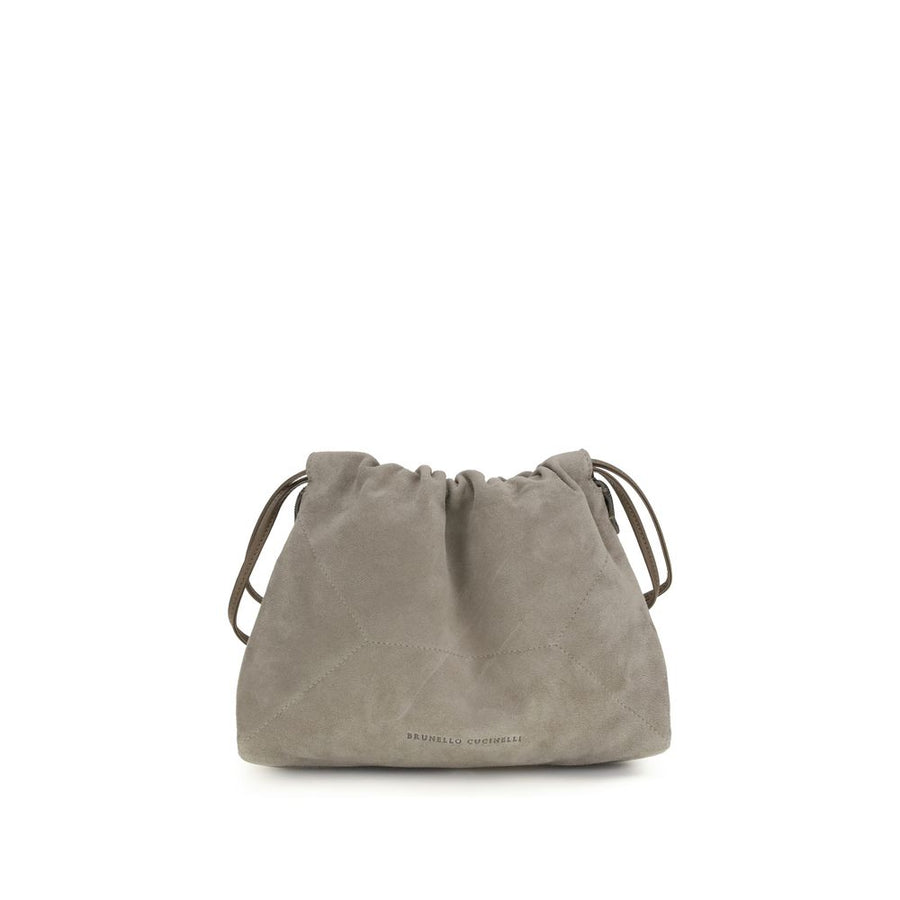 Brunello Cucinelli 100% Calf Leather Bos Taurus clutch in gray