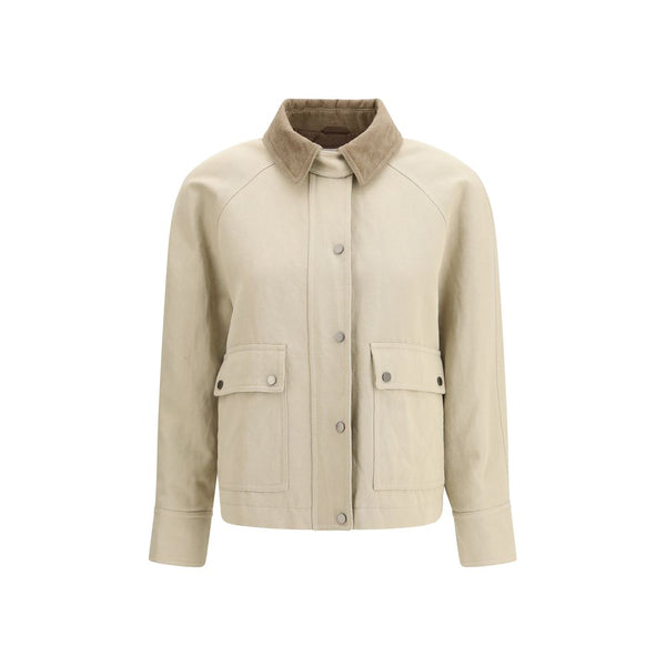 Beige Cotton Coat Clothing