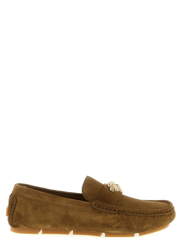 Versace La Medusa Loafers — Brown