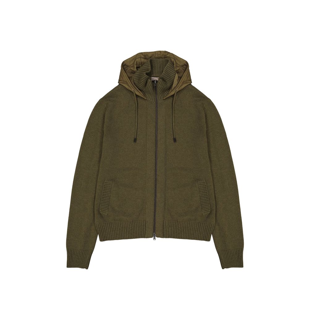 Herno 100% Cashmere hoodie in green