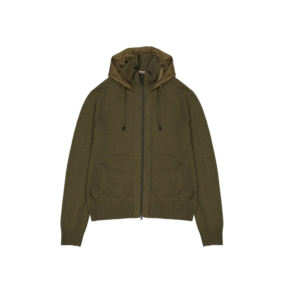 Herno 100% Cashmere hoodie in green