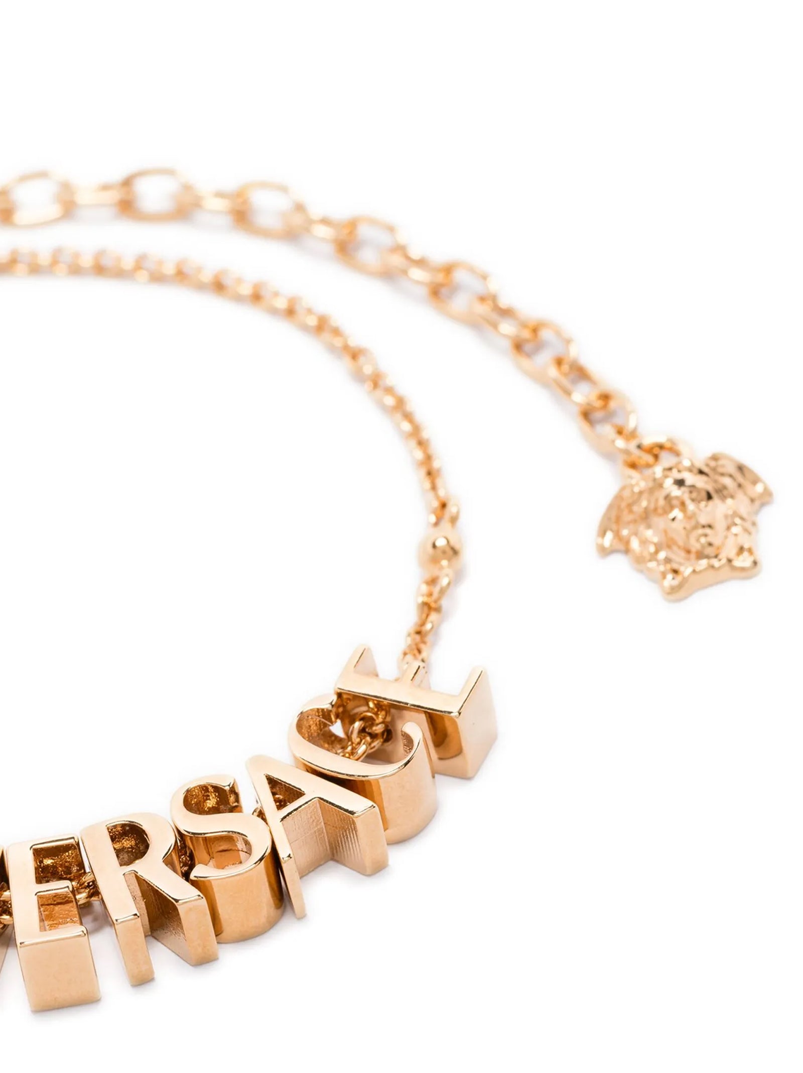 Versace Logo bracelet Gold Metal Jewelry