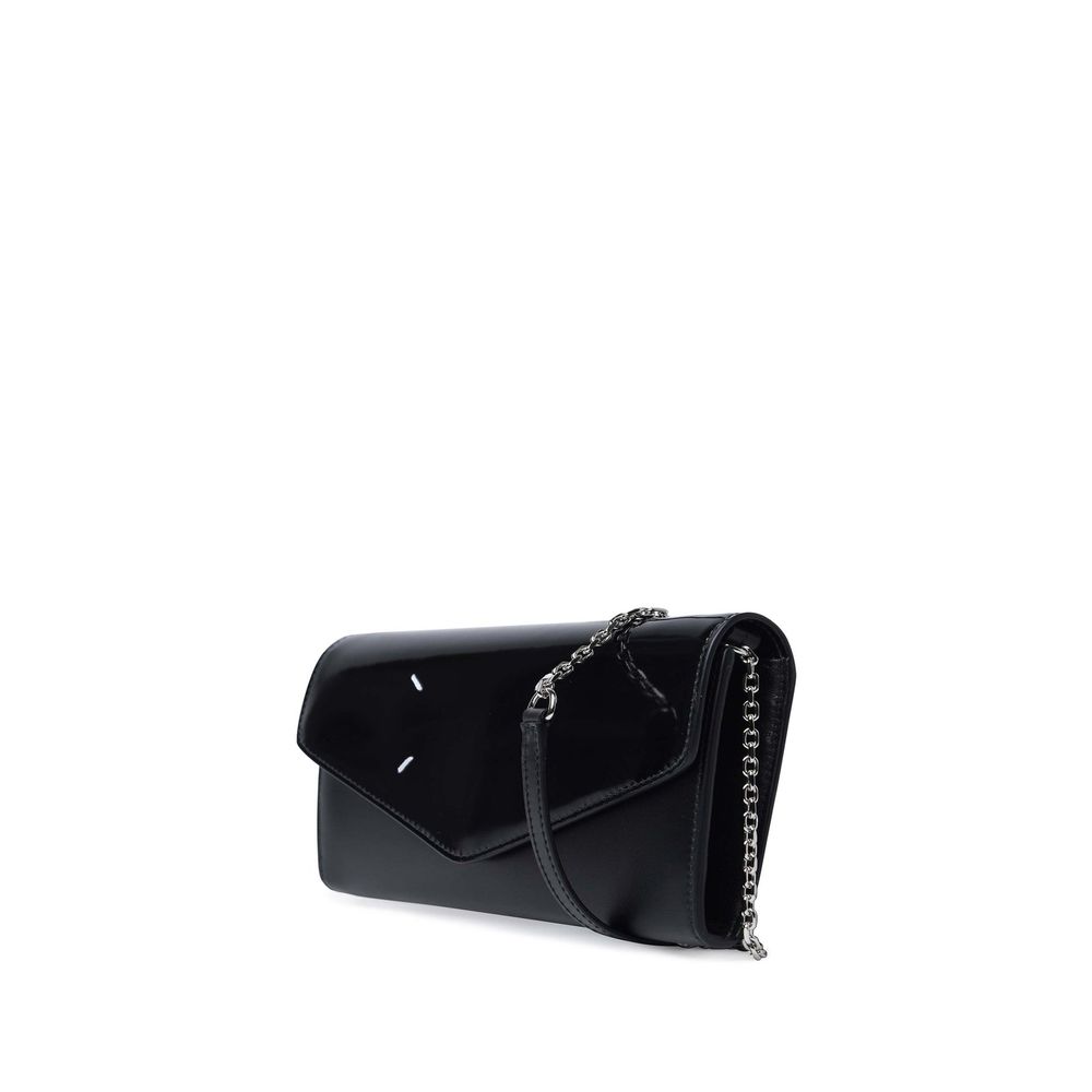 Maison Margiela 100% calf leather wallet in black — view 2