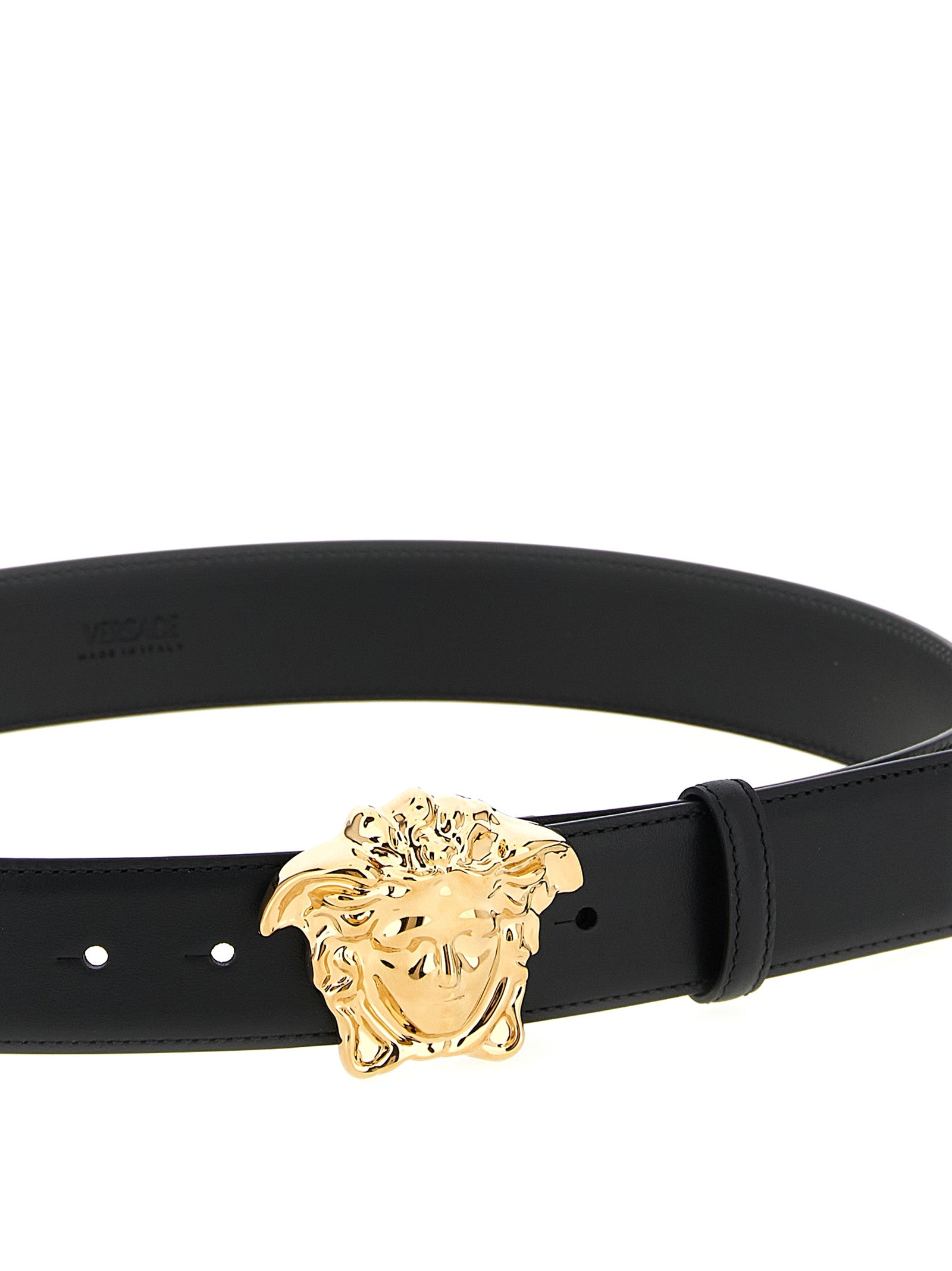 Medusa belt Black Calfskin Leather (bos Taurus)