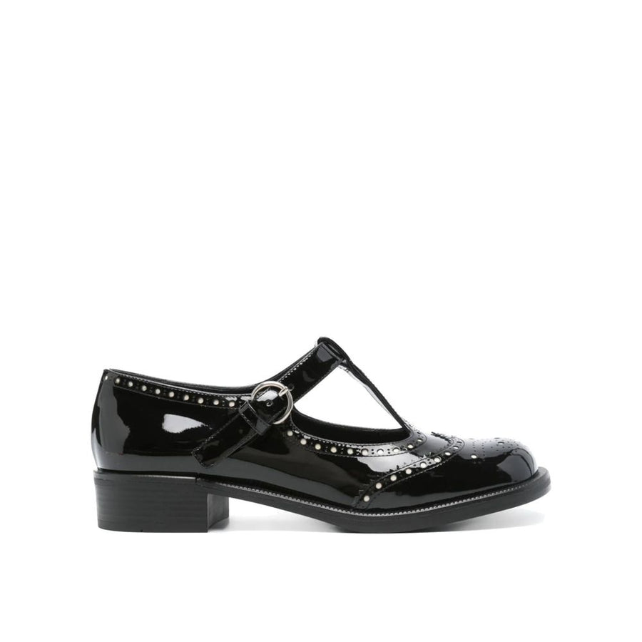Miu Miu 100% calf leather flat in black