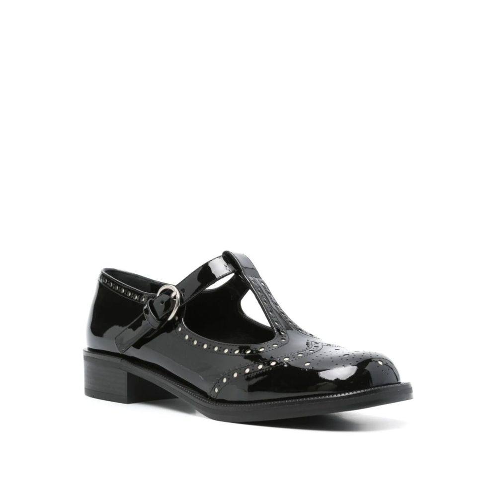 Miu Miu 100% calf leather flat in black — view 2