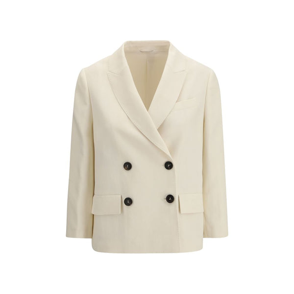 Brunello Cucinelli 72% Viscose blazer in beige