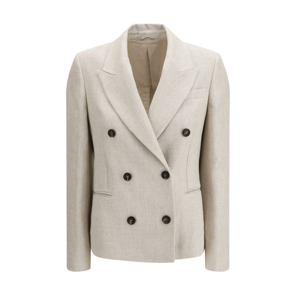Brunello Cucinelli 88% Linen blazer in beige