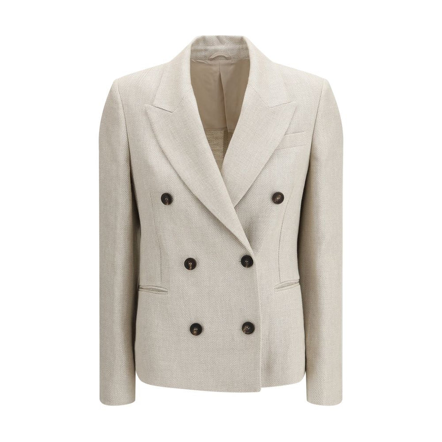 Brunello Cucinelli 88% Linen blazer in beige