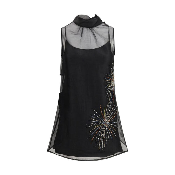 Staud OUTER 100% Polyester INNER 97% Nylon 3% Elastane dress in black