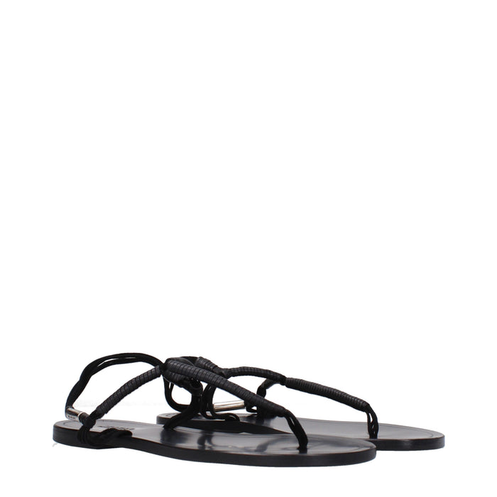 Isabel Marant Leather sandals in black — view 2