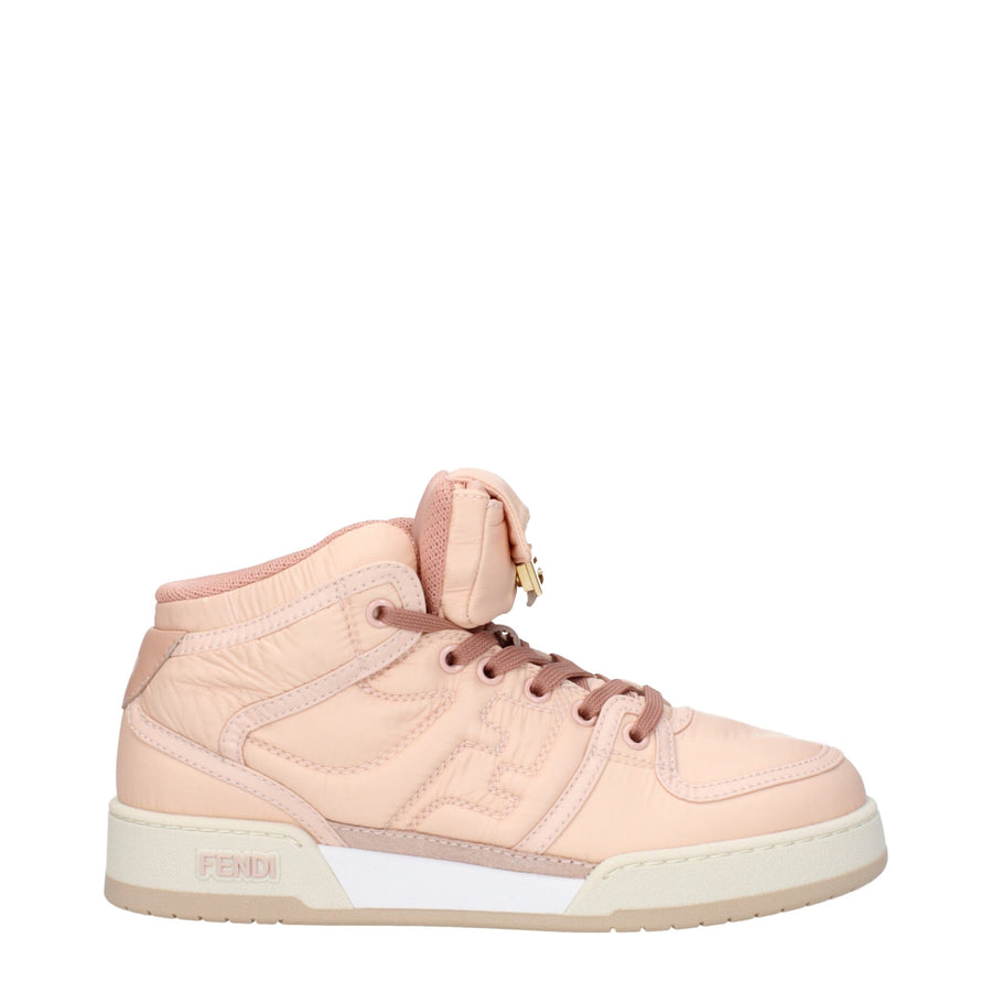 Fendi Nylon high-top sneaker in pink